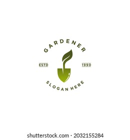 Green park environment logo template vector illustration. Farm icon logotype design in white background