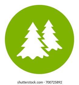 Green park or forest vector icon