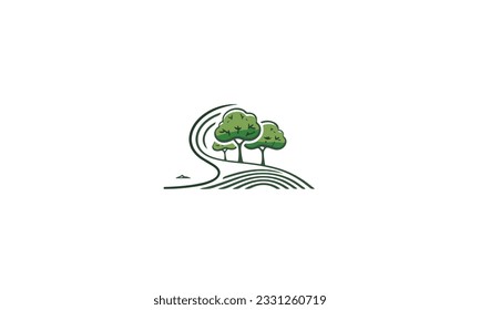 Green Park logo, Eco park vector black logo on white background