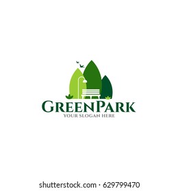 Green Park Logo, Eco Park Vector Logo.
