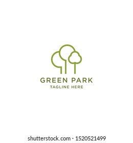 Green Park Logo Icon Design Template