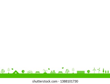 green park scenery background with copy space