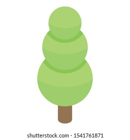 Green park tree icon. Isometric of green park tree vector icon for web design isolated on white background