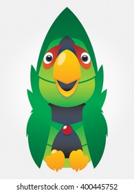 Green parrot.