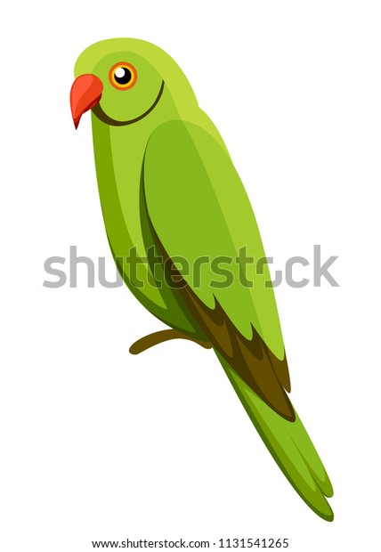 Perroquet Vert Perroquet Sur Des Affiches Image Vectorielle De Stock Libre De Droits