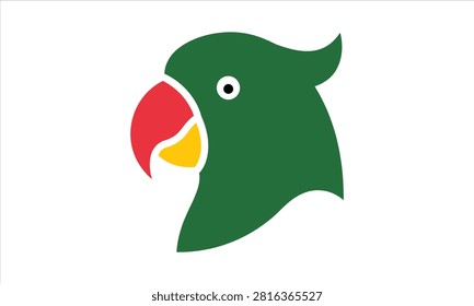 Green, parrot, head, vector, illustration, flat, design, colorful, bird, avatar, mascot, logo, icon, profile, red, beak, crest, wildlife, tropical, animal Green, parrot, head, vector, illustration, flat, design, colorful, bird, avatar, mascot, logo, icon, profile, red, beak, crest, wildlife, tropical, animal