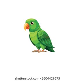Green parrot vector image white background