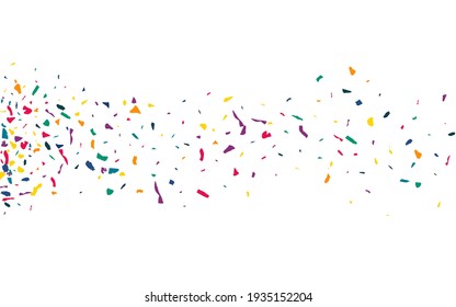 Green Particles Fun White Background. Transparent Colored Paper Card. Vector Elements Background. Color Smear Independence Pattern.