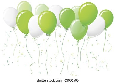 Green Party Balloons