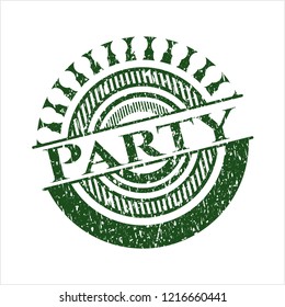 Green Party with rubber seal texture