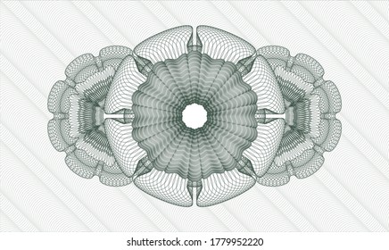 Green passport emblem. Vector Illustration. Detailed 