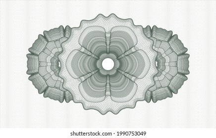 Das Emblem des grünen Passes. Vektorgrafik. Detaillierte 