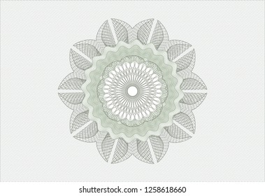 Green passport money rosette