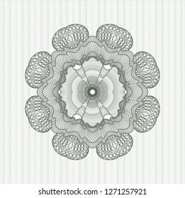 Green passport money rosette