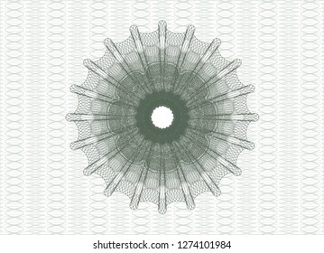 Green passport money rosette