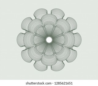 Green passport money rosette