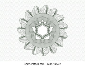 Green passport money rosette