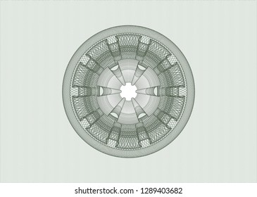 Green passport money rosette