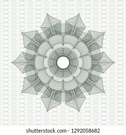 Green passport money rosette