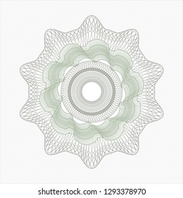Green passport money rosette