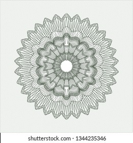 Green passport money rosette
