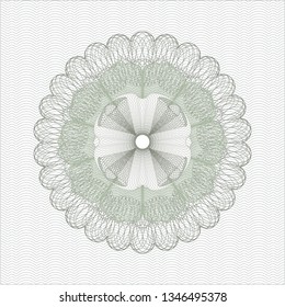Green passport money rosette