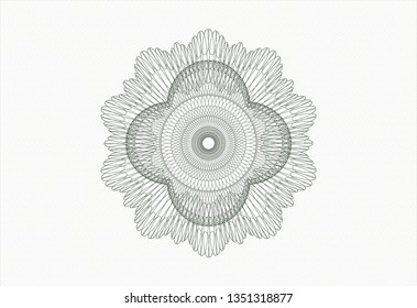 Green passport money rosette