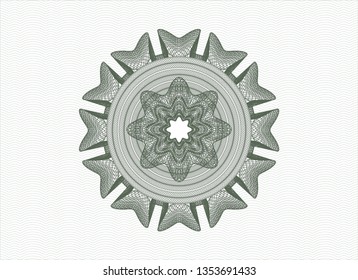Green passport money rosette