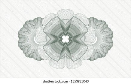 Green passport money rosette