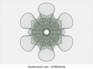 Green passport money rosette