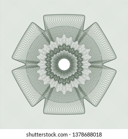 Green passport money rosette