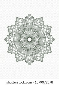Green passport money rosette