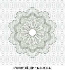 Green passport money rosette. Vector Illustration. Detailed.