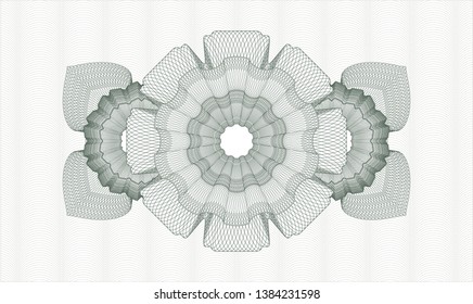 Green passport money rosette. Vector Illustration. Detailed.