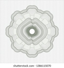 Green passport money rosette. Vector Illustration. Detailed.