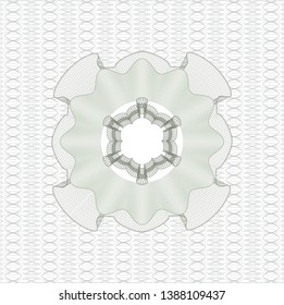 Green passport money rosette. Vector Illustration. Detailed.