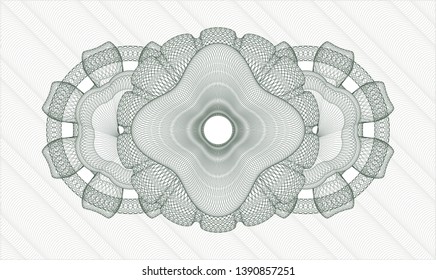 Green passport money rosette. Vector Illustration. Detailed.