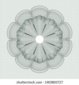 Green passport money rosette. Vector Illustration. Detailed.