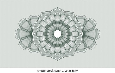 Green passport money rosette. Vector Illustration. Detailed.