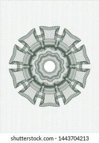 Green passport money rosette. Vector Illustration. Detailed.