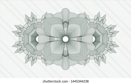 Green passport money rosette. Vector Illustration. Detailed.