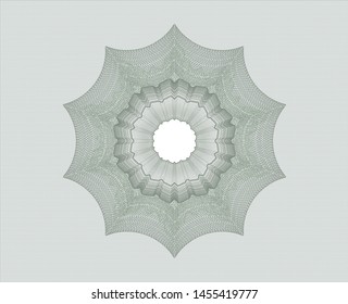 Green passport money rosette. Vector Illustration. Detailed.