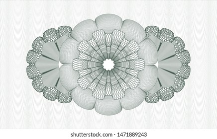 Green passport money rosette. Vector Illustration. Detailed.