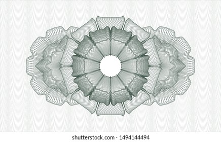 Green passport money rosette. Vector Illustration. Detailed.