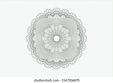 Green passport money rosette. Vector Illustration. Detailed.