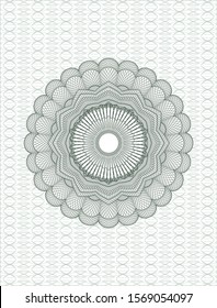 Green passport money rosette. Vector Illustration. Detailed.