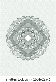 Green passport money rosette. Vector Illustration. Detailed.