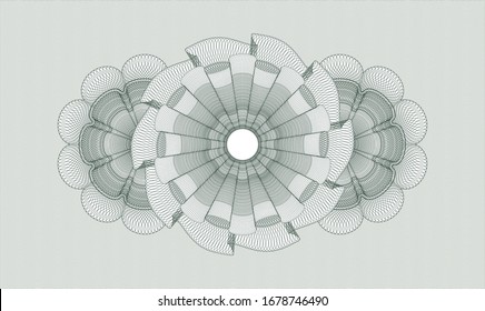 Green Pass Geld Rosette. Vektorillustration Illustration. Detaillierte Angaben.
