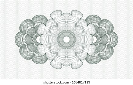 Rosette con dinero del pasaporte verde. Ilustración vectorial. Detallado.