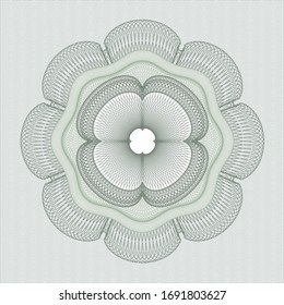 Rosette con dinero del pasaporte verde. Ilustración vectorial. Detallado. 